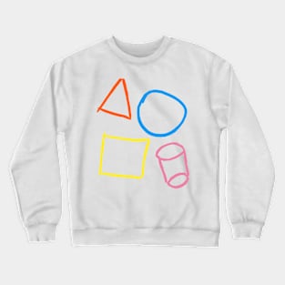 shape hand drawn illustration Crewneck Sweatshirt